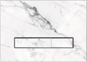 Изображение товара Клавиша KKPol Vitrum Grande V1 350/PPK/416-00-03, Quartz, механическая, цвет Statuarietto, ободки хром