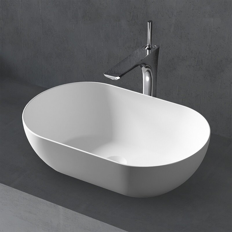 Изображение товара Раковина Abber Stein AS2611, 56 см, искусственный камень, цвет белый матовый