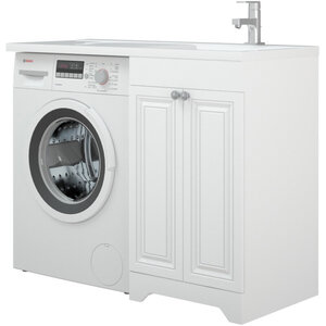 Изображение товара Тумба под раковину Corozo Леон 50, SD-00000890, для установки со стиральной машиной, белая