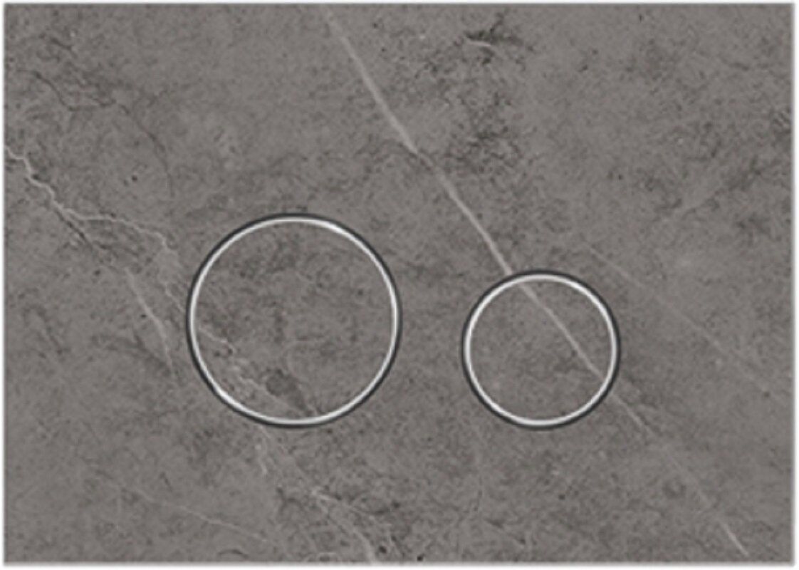 Изображение товара Клавиша KKPol Vitrum Grande V1 Orbis 350/PPK/420-00-03, Quartz, механическая, цвет Pietra Grey, ободки хром