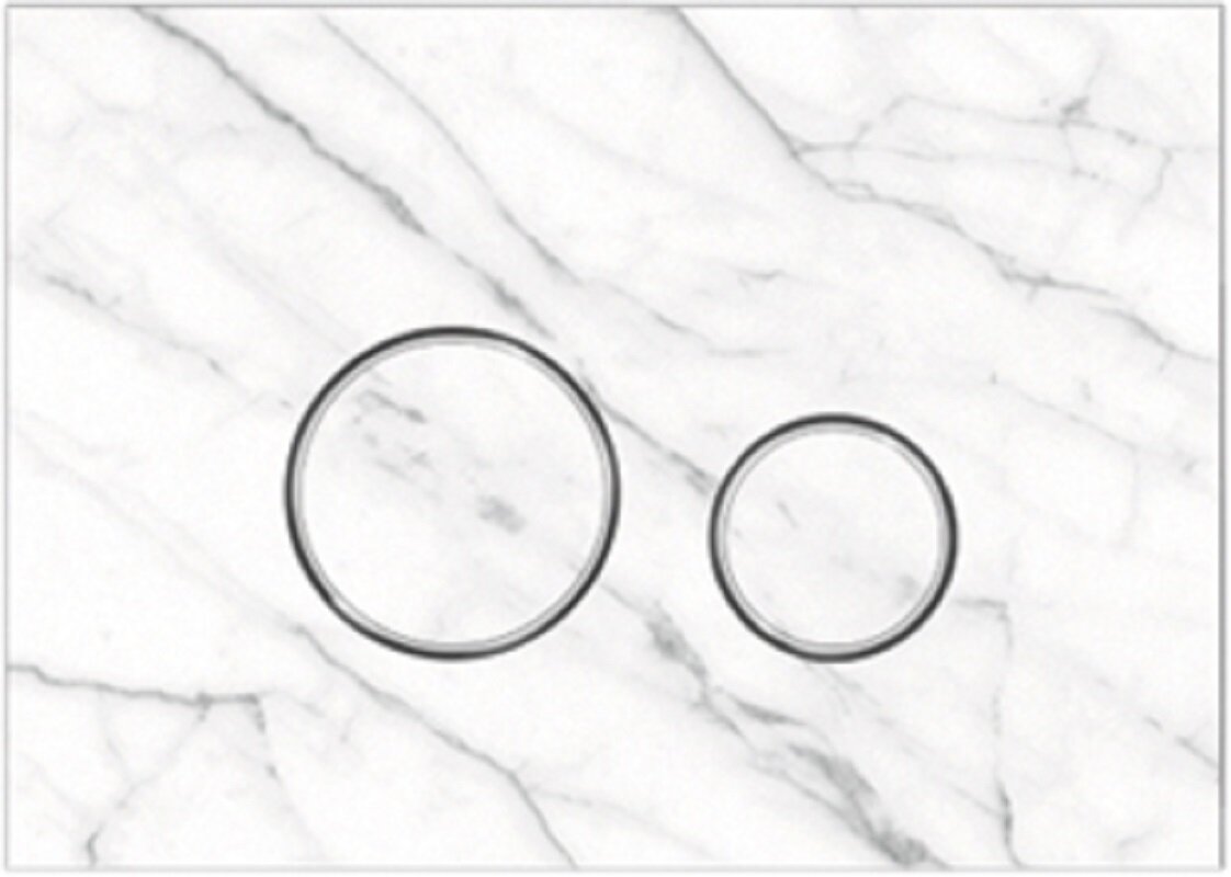 Изображение товара Клавиша KKPol Vitrum Grande V1 Orbis 350/PPK/423-00-03, Quartz, механическая, цвет Statuarietto, ободки хром