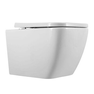 Изображение товара Унитаз подвесной Art&Max Maxima AM010CHR/AM2032SC, безободковый, сиденье микролифт, белый