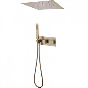 Изображение товара Душевая система Abber Daheim AF8255G, термостатическая, на 2 потребителя, цвет золото матовое