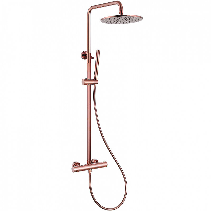 Изображение товара Душевая система Abber Wasser Kreis AF8160RG, термостатическая, на 2 потребителя, цвет розовое золото