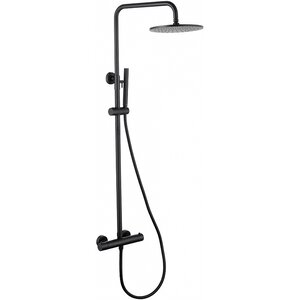 Изображение товара Душевая система Abber Wasser Kreis AF8160B, термостатическая, на 2 потребителя, цвет черный матовый