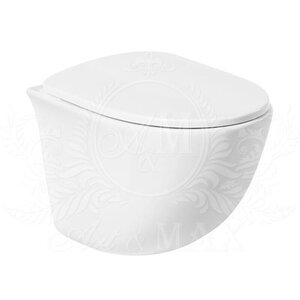 Изображение товара Унитаз подвесной Art&Max Pescara AM016CHR/SC, безободковый, сиденье микролифт, белый