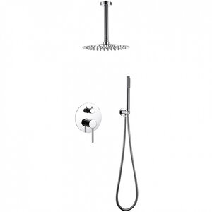 Изображение товара Душевая система Abber Emotion AF8821 хром с круглым верхним душем 250 мм