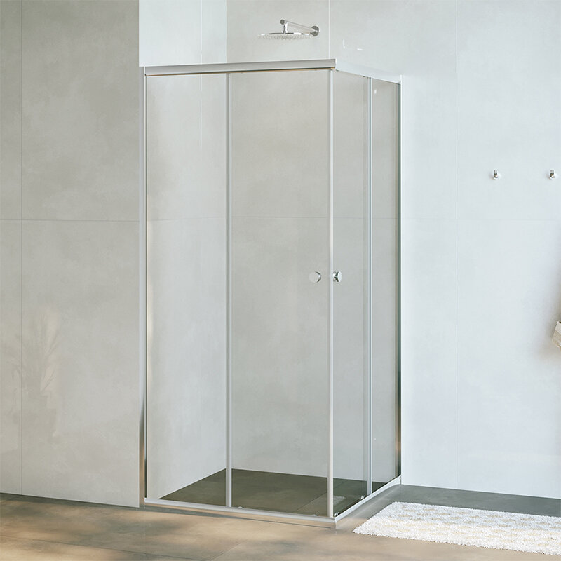 Изображение товара Душевой уголок RGW Dolphin TN-205-J 80x80 см квадратный с рифленым стеклом и хром профилем