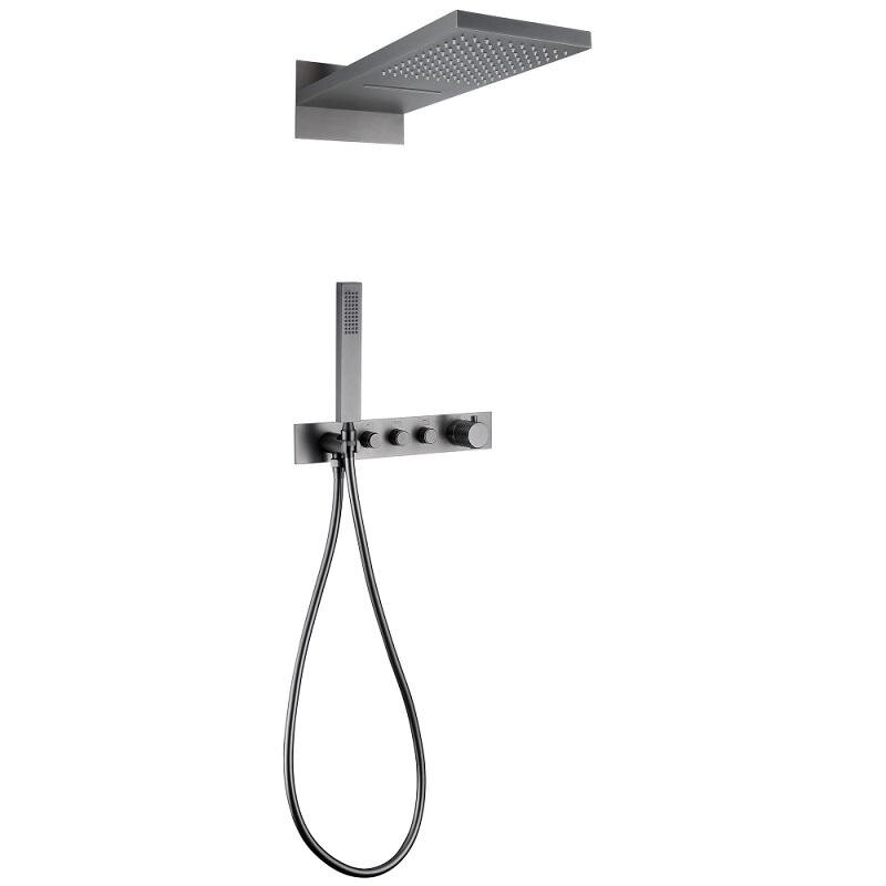 Изображение товара Душевая система Abber Rund AF8752NG термостатическая с внутренним монтажом и никелевым покрытием Изображение товара Душевая система Abber Rund AF8752NG термостатическая с внутренним монтажом и никелевым покрытием