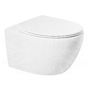 Изображение товара Унитаз подвесной Art&Max Elegant AM9316CHR/SC, безободковый, сиденье микролифт, белый