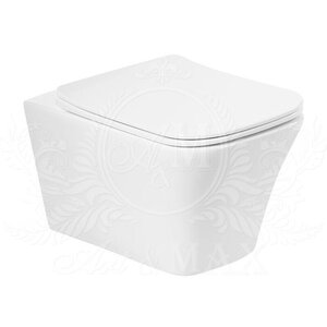 Изображение товара Подвесной безободковый унитаз Art&Max Platino AM9321CHR/SC с системой антивсплеск