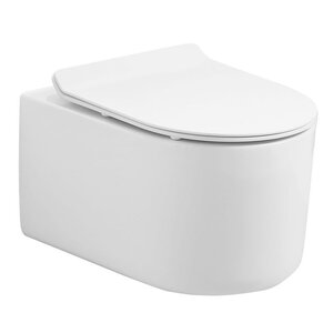 Изображение товара Унитаз подвесной Art&Max Rimini AM204CHR/SC, безободковый, сиденье микролифт, белый