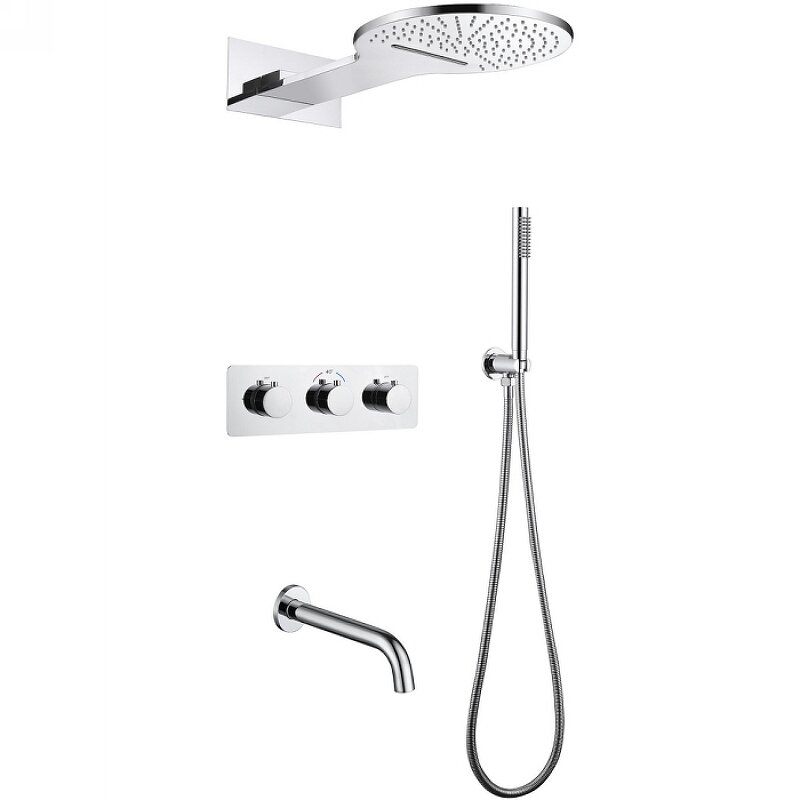 Изображение товара Душевая система Abber Wasser Kreis AF8150 с термостатом, хром Изображение товара Душевая система Abber Wasser Kreis AF8150 с термостатом, хром