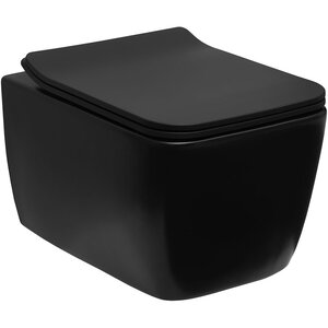 Изображение товара Подвесной унитаз Allen Brau Liberty 2, безободковый, цвет черный матовый, 4.33007.31