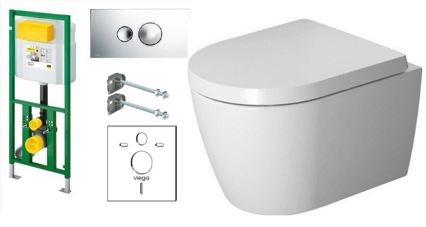 Изображение товара Инсталляция Viega с унитазом Duravit Me by Starck 2528090000, сиденье микролифт, комплект Santehnica.ru