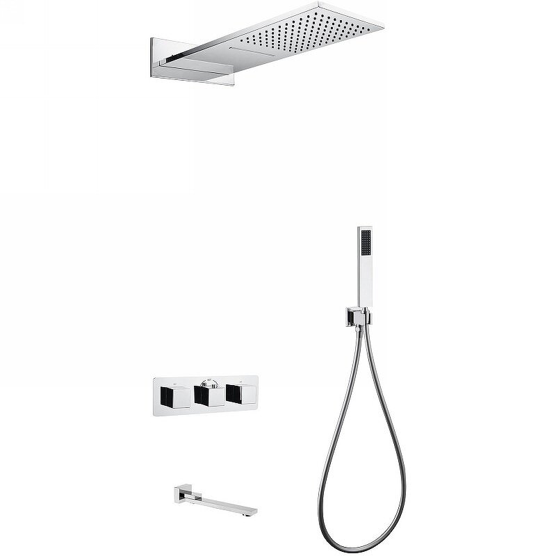 Изображение товара Душевая система Abber Daheim AF8253, термостатическая, на 3 потребителя, цвет хром