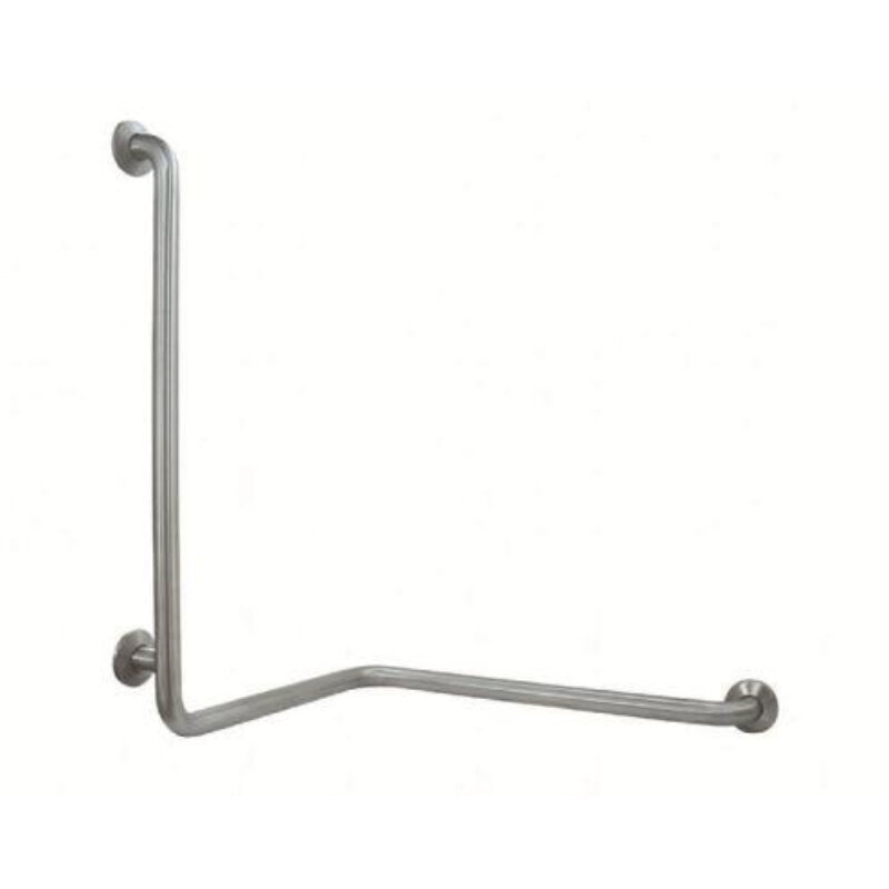 Изображение товара Поручень Nofer, угловой, цвет нержавеющая сталь матовая, левый, 15049.S