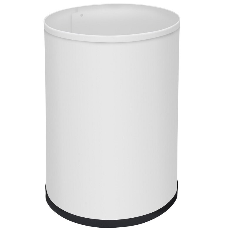 Изображение товара Мусорное ведро Nofer 12 л белое матовое из стали с ПВХ кольцом