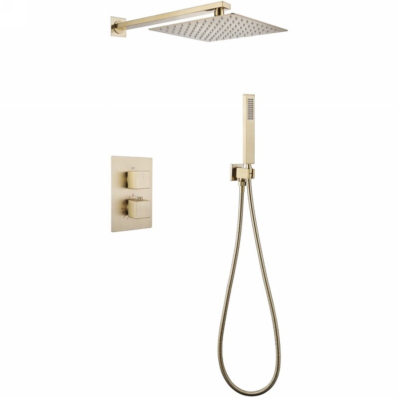 Изображение товара Душевая система Abber Daheim AF8251G термостатическая матовое золото Германия