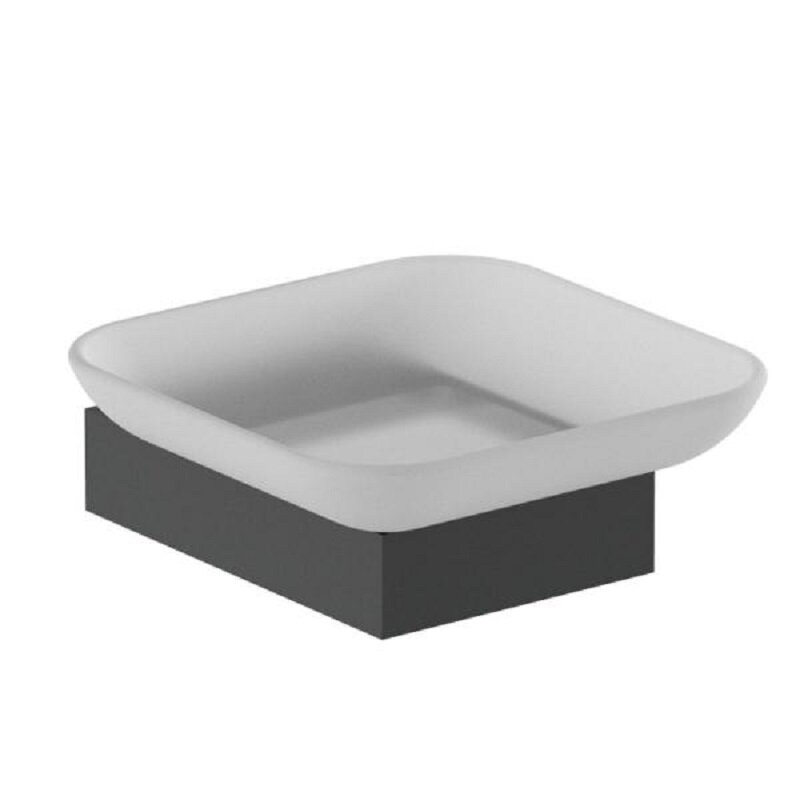 Изображение товара Мыльница для ванной комнаты Nofer Corinto из нержавеющей стали и стекла