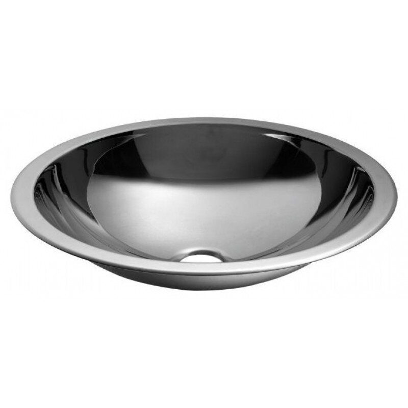 Изображение товара Раковина Nofer 35 см нержавеющая сталь матовая круглая угловая встраиваемая