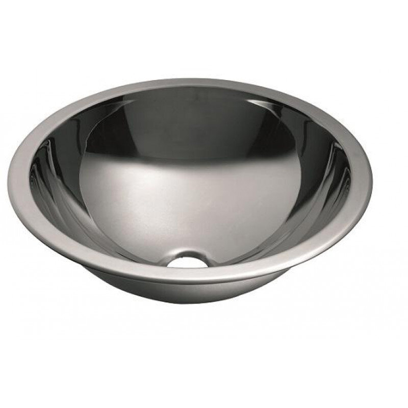 Изображение товара Раковина Nofer 35 см нержавеющая сталь глянец круглая встраиваемая Испания