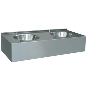 Изображение товара Раковина Nofer Wash 13081.2.S 120 см нержавеющая сталь матовая для общественных мест