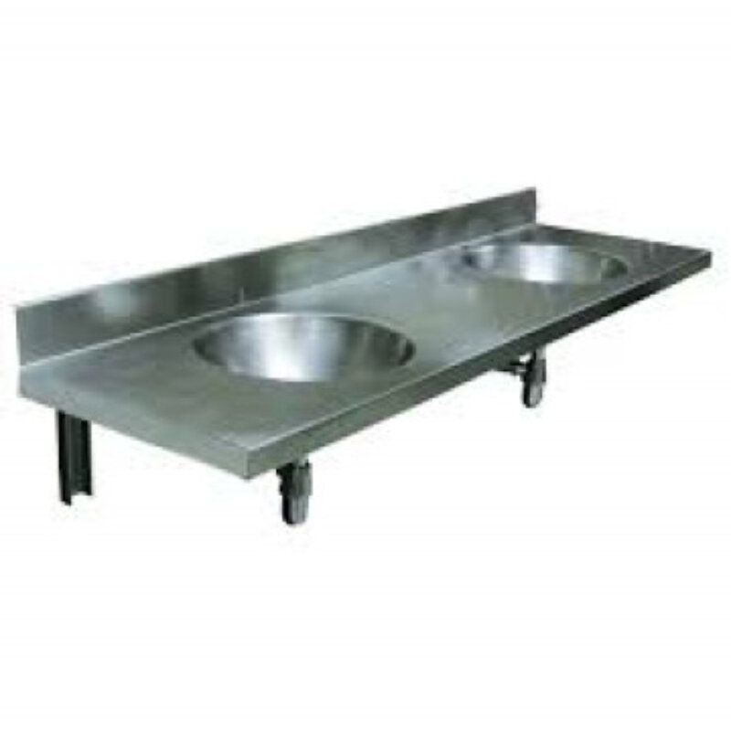 Изображение товара Раковина Nofer Wash 13071.2.S 120 см нержавеющая сталь матовая для общественных мест