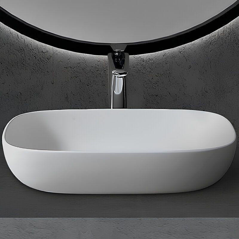 Изображение товара Раковина Abber Stein AS2620 60 см из искусственного камня белый матовый