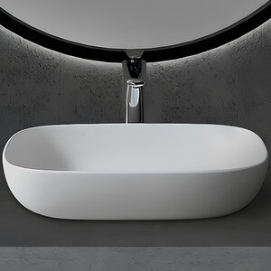 Изображение товара Раковина Abber Stein AS2620, 60 см, искусственный камень, цвет белый матовый