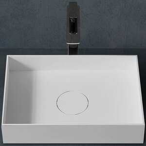 Изображение товара Раковина Abber Stein AS2621 50 см накладная искусственный камень белый матовый