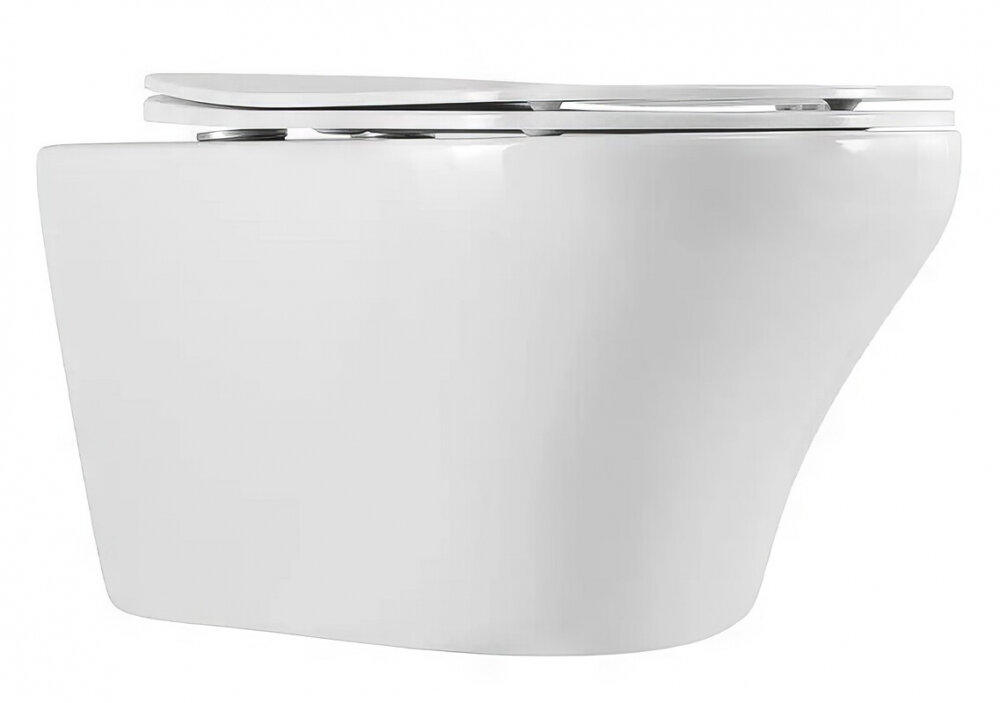 Изображение товара Подвесной унитаз Art&Max Gina AM218CHR/SC безободковый с микролифтом