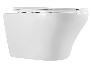 Изображение товара Подвесной унитаз Art&Max Gina AM218CHR/SC безободковый с микролифтом