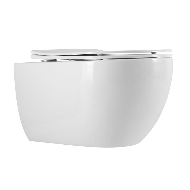 Изображение товара Унитаз подвесной Art&Max Siena, безободковый, сиденье микролифт, белый, AM221CHR/SC