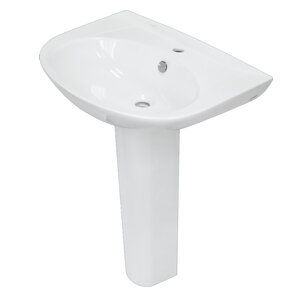 Изображение товара Раковина Sanita Luxe Classic с пьедесталом 65 см белая