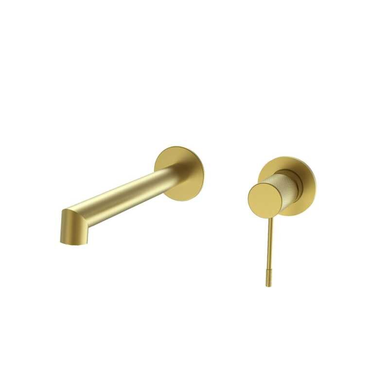 Изображение товара Смеситель Vincea Desire для раковины встраиваемый 2 отверстия золото брашированное VBFW-1D1BG