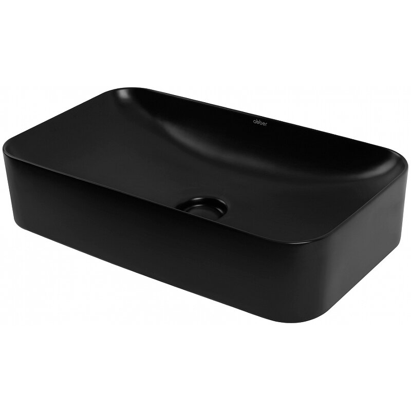 Изображение товара Раковина Abber Rechteck AC2204MB 60,5х35 см накладная черный матовый