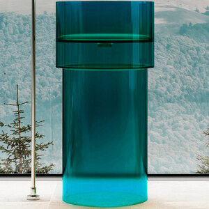 Изображение товара Раковина Abber Kristall AT2701Aquamarin 45 см круглая бирюзовая полиэфир стекло Германия