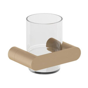 Изображение товара Стакан для зубных щеток Nofer Verona 16881.G с настенным креплением золото матовое