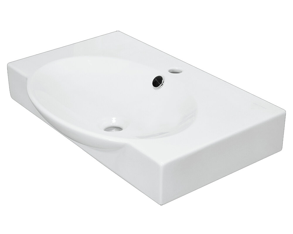 Изображение товара Раковина Sanita Luxe Infinity 65 см с переливом из фарфора