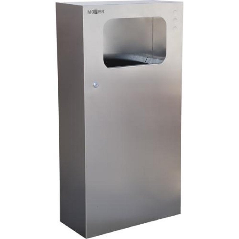 Изображение товара Контейнер для мусора Nofer 35 л, высота 84,6 см, глубина 20 см, нержавеющая сталь матовая, 14105.S