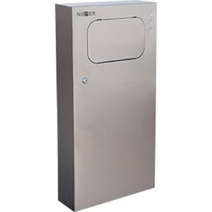 Изображение товара Контейнер для мусора Nofer 13 л, высота 71,5 см, глубина 11,5 см, нержавеющая сталь матовая, 14107.S