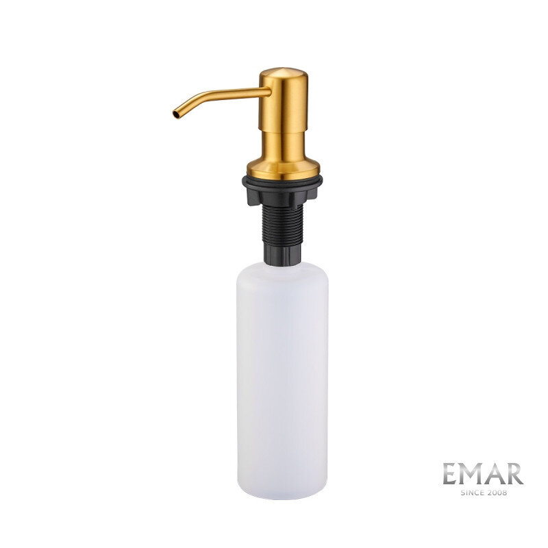 Изображение товара Встраиваемый дозатор жидкого мыла Emar золото 350 мл ED-401D.PVD Golden Изображение товара Встраиваемый дозатор жидкого мыла Emar золото 350 мл ED-401D.PVD Golden