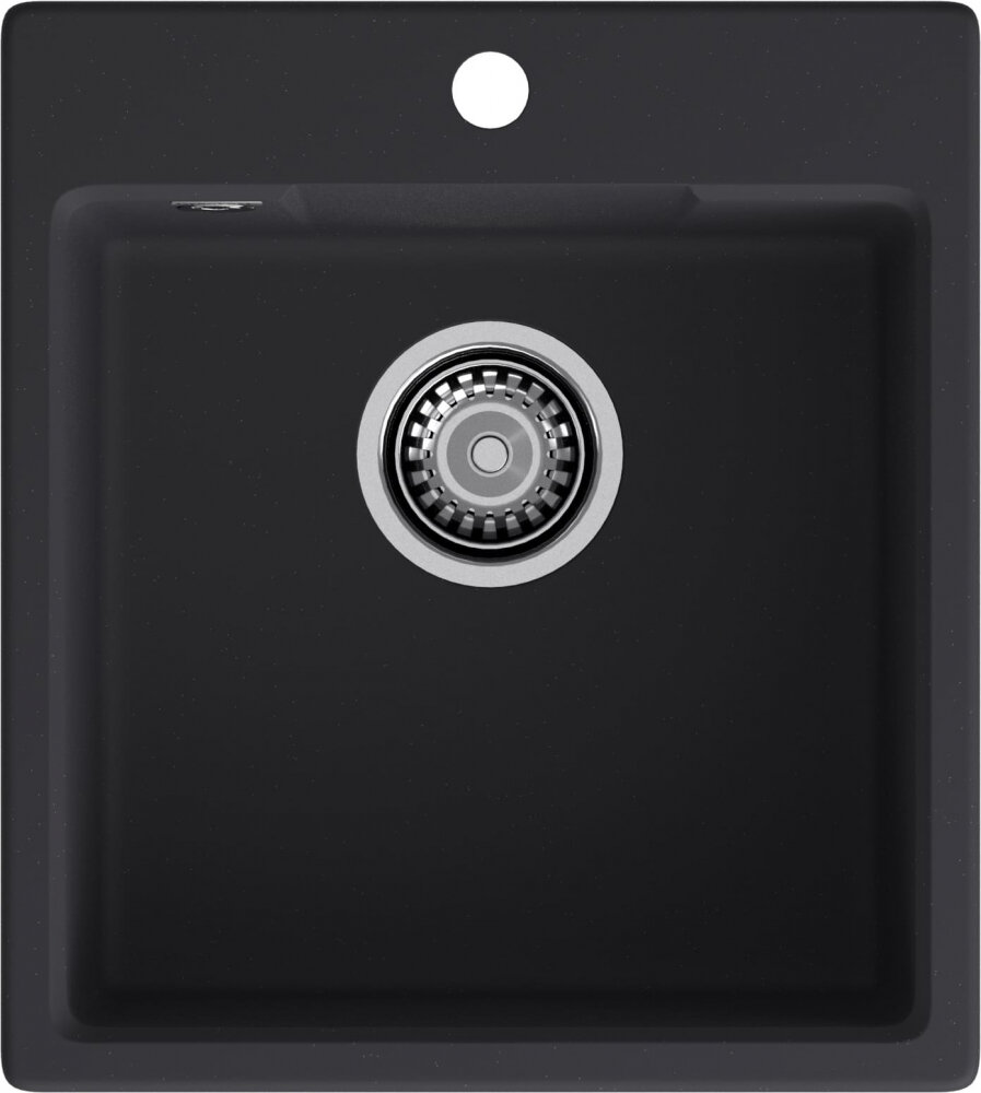 Изображение товара Кухонная мойка GranFest Urban из кварца черная 44x49 см GF-URBAN 644