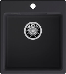 Изображение товара Кухонная мойка GranFest Urban из кварца черная 44x49 см GF-URBAN 644