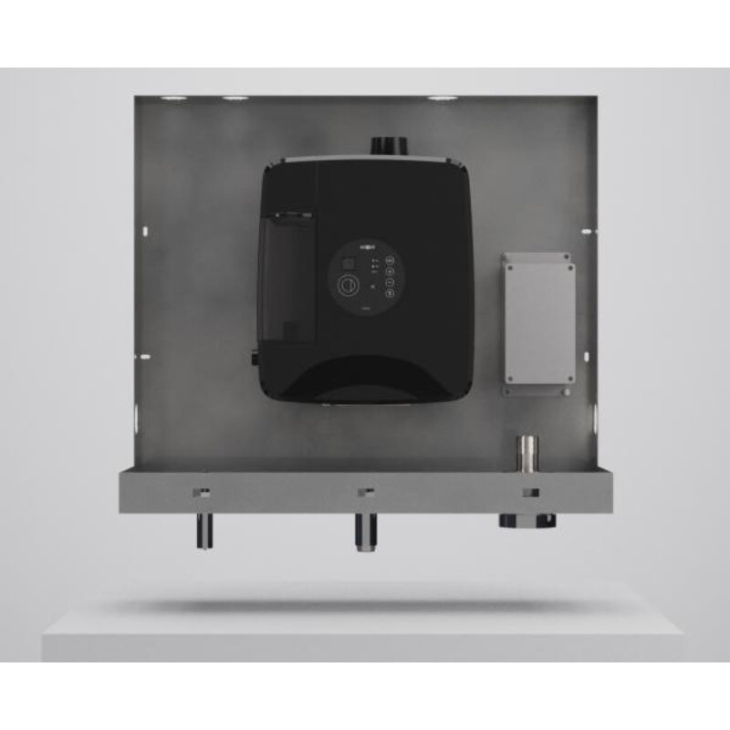 Изображение товара Сушилка для рук Nofer с дозатором и смесителем нержавеющая сталь 12053.CTS