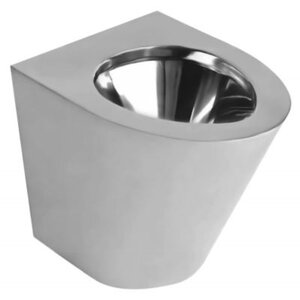 Изображение товара Унитаз приставной антивандальный из нержавеющей стали Nofer 13012.M.B