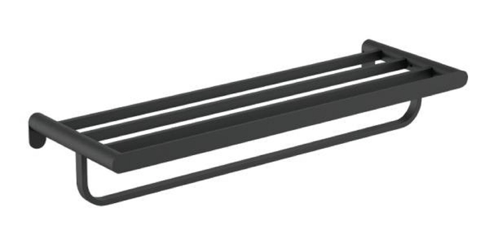 Изображение товара Полка для полотенец Nofer Verona 16843.N Черный матовый 60 см