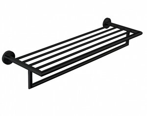 Изображение товара Полка для полотенец Nofer Niza 16853.N, 65 см, цвет черный матовый