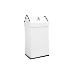 Изображение товара Контейнер для мусора Nofer 41 л белый металлический оцинкованный